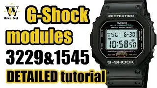 G-Shock module 3229 & 1545 detailed tutorial & user guide on how to setup and use all the functions