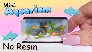 How To Miniature Aquarium Tutorial NO RESIN / DIY Mini Fish Tank