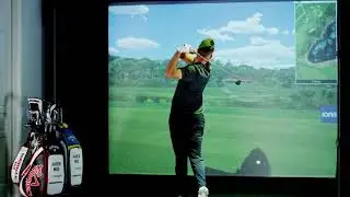 Aaron Wise Practices at Home with Full Swing Simulator