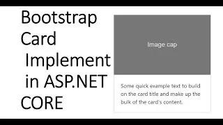 Bootstrap Card Implement in ASP.NET CORE