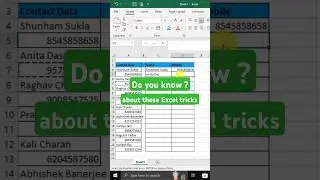 Do you know about these Excel tricks ? 