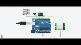 PIR Home Automation with Relay using Block Programming in TinkerCad Simulator | TinkerCad Tutorial