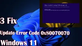 Title: How to Fix Update Error Code 0x80070070 on Windows 11 | Troubleshooting Guide