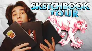 what 8 months of drawing looks like | Sketchbook Tour