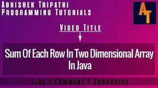 sum of each row of 2d array in java # find the sum of each row in two dimensional array in java