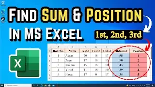 Calculate Sum and Position in Excel