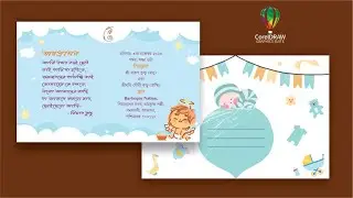 Annaprashan Invitation Card Design | Free Vector | Bengali || Coreldraw | Cliparts | 1st Eating Rice