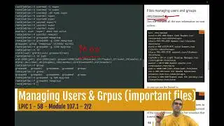 LPIC 1 - 58  - 107.1 (2/2) - Managing Users and Groups in Linux (Important Files)