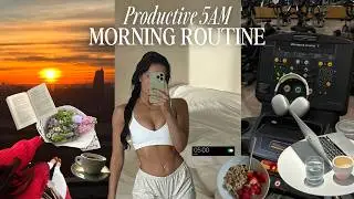 5am productive morning routine | healthy habit that make me feel good 🌅