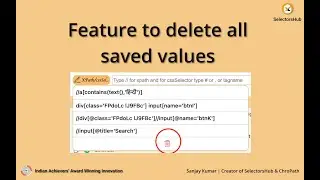 How to clear all saved values in SelectorsHub | Feature to delete all saved values | TimeSaver