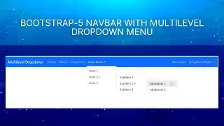 Bootstrap 5 navbar with multilevel dropdown menu