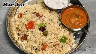 Kuska Recipe/ White Kuska/ Plain Biryani/ Lunch Recipe