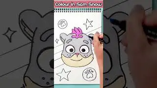 Let's colour in animal detective Sam Snow! 🎨🐱 #creaturecases #CLADE #samsnow  #learntodraw  #shorts