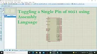 how to toggle a specific single pin of 8051 microcontroller using assembly language in proteus