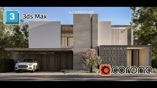 Villa Elevation in 3Ds max Corona Render|| Corona Renderer Day view|| Exterior Design in 3ds max||