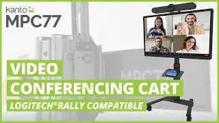 The BEST TV CART for Logitech Rally Bar & Tap Controller | Kanto MPC77 AV Cart