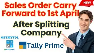 Sales Order Pending Carry Forward to 1st April After splitting Company | Tally Prime SO Pending TDL