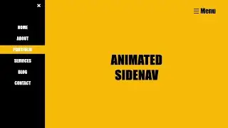 Animated Sidebar Navigation HTML CSS & JS