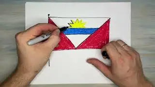 Как нарисовать флаг Антигуа и Барбуда