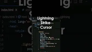 Lightning Strike Cursor Effect: Electrify Your Design with Stunning Animations #shorts #cssanimation