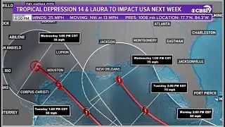 Hurricane Tracker: Tropical Storm Laura moving west, TD-14 aiming at Texas