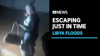 Libya flood escape captured on camera | ABC News