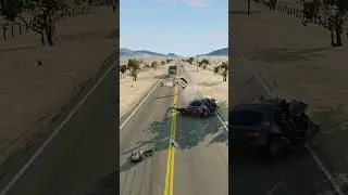 Realistic Highway Car Crashes #42