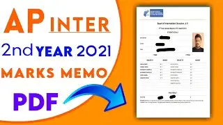 How To Download AP Inter 2nd Year Marks Memo 2021 Pdf Telugu