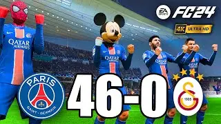 FIFA 23 - RONALDO, MICKEY MOUSE, Spiderman, MESSI, ALL STARS PLAYS TOGETHER | PSG 46-0 Galatasaray