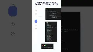 34/100 HTML/CSS/JS Animation: Vertical menu with gooey effect on hover #shorts
