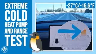 Tesla Model Y Heat Pump and Range Test in -27°C (-16.6°F) Extreme Cold