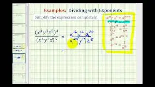 Ex 3:  Simplify Exponential Expressions - Positive Exponents Only