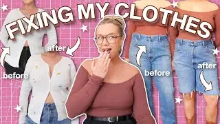 thrift flipping & upcycling imperfect clothes instead of donating reselling! (I SEWED KINDA)