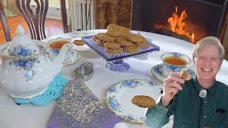 Building a Fire & Baking EASY Hazelnut Cookies for Afternoon Tea