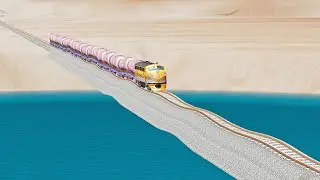 Weird Rail Tracks vs Trains - Beamng Drive