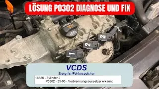 P0302 Zylinder 2 Fehlzündung erkannt VW | 1.2 6V 3 Zylinder | VCDS Diagnose | Lösung