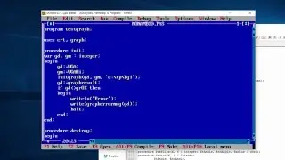 Turbo Pascal Graphics Programming Tutorial Part 1. 16 Colour Mode 640x480.