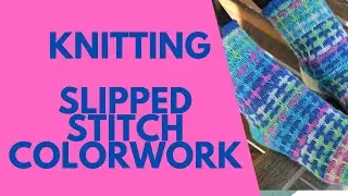 Knit Slipped Stitch Colorwork - Knitting Tutorial