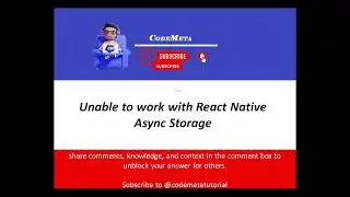 Troubleshooting React Native Async Storage Issues | AsyncStorage Tutorial for Beginners #react