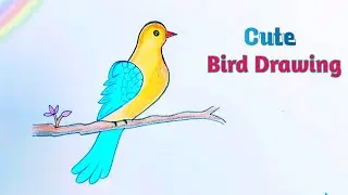 How To Draw a Bird | Birds Drawings | Bird ka chitra | Bird Banana