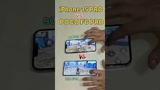 iPhone 15  vs POCO F6 PRO - FREEFIRE TEST #freefire #pocof6pro #pocox6pro #90fps