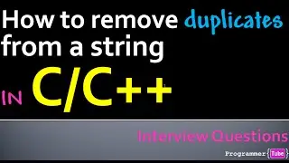 How to remove duplicates from a string in C/C++