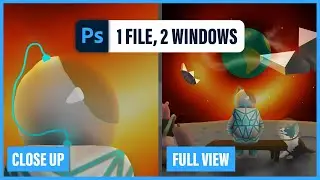 Photoshop workspace tip: SPLIT VIEW - 1 DOCUMENT in 2 WINDOWS [1 min tutorial]