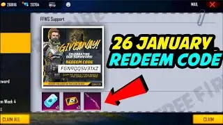 HOW TO GET 26 JANUARY REDEEM CODE FREE FIRE NEW EVENT FREE FIRE | 26 JANUARY NEW REDEEM CODE