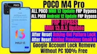 Poco M4 5g Frp Bypass MIUI 13 Update||All Poco Frp Bypass Android 11/12 Update Without Pc 100% Free