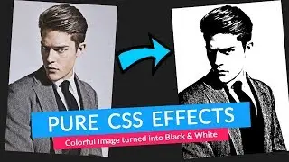 CSS Image Hover Effects || Pure CSS Black & white Portrait Effect