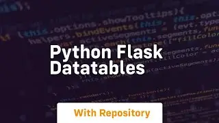 python flask datatables