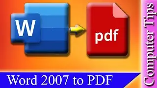 MS Word 2007 to PDF Convert - Bangla Turorial-2022