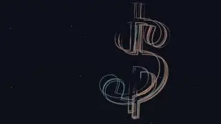 Dollar: $, the last flicker. (C4D R18, Animation)