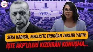 Sera Kadıgil, TBMMde Erdoğanı taklit edince ortalık karıştı!